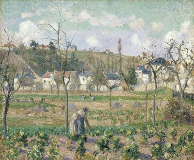 De tuin van Maubuisson, Pontoise, moeder Bellette door Camille Jacob Pissarro